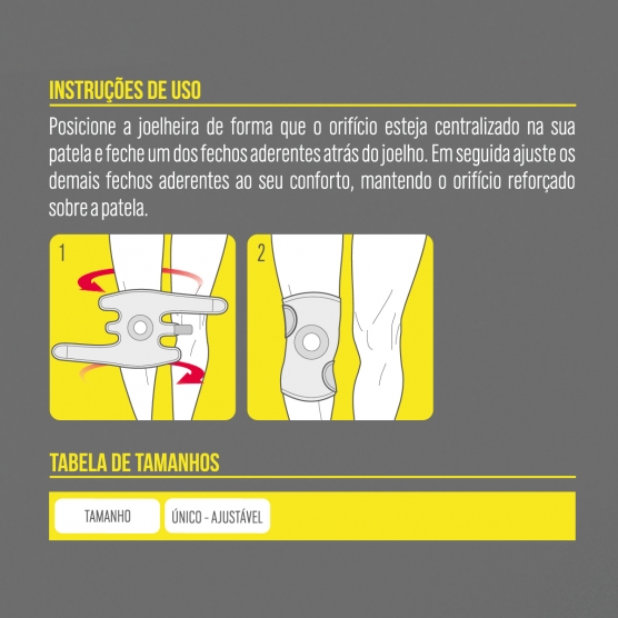 Joelheira Ajustável com Reforço Patelar - Foto 6